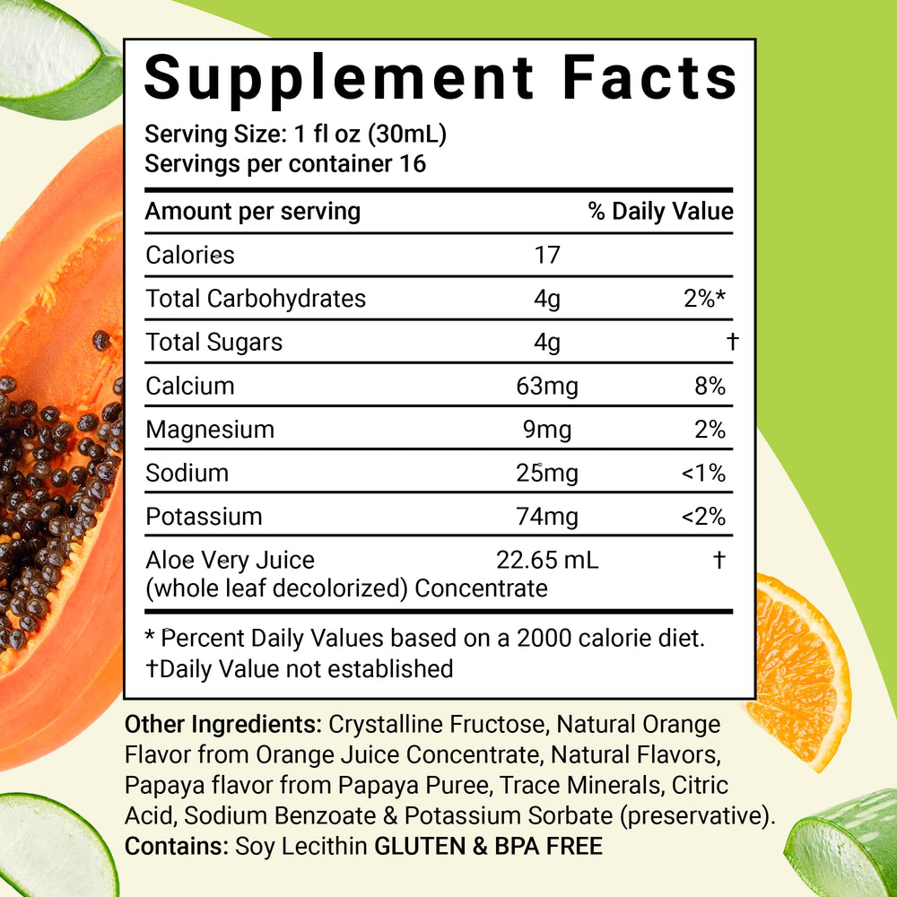Certified organic aloe vera leaves used to make the juice