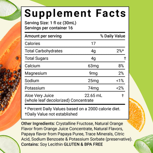 Certified organic aloe vera leaves used to make the juice