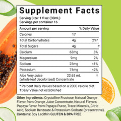 Certified organic aloe vera leaves used to make the juice