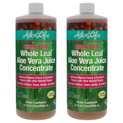 Aloe Life Whole Leaf Aloe Vera Juice Cherry Berry bottle front