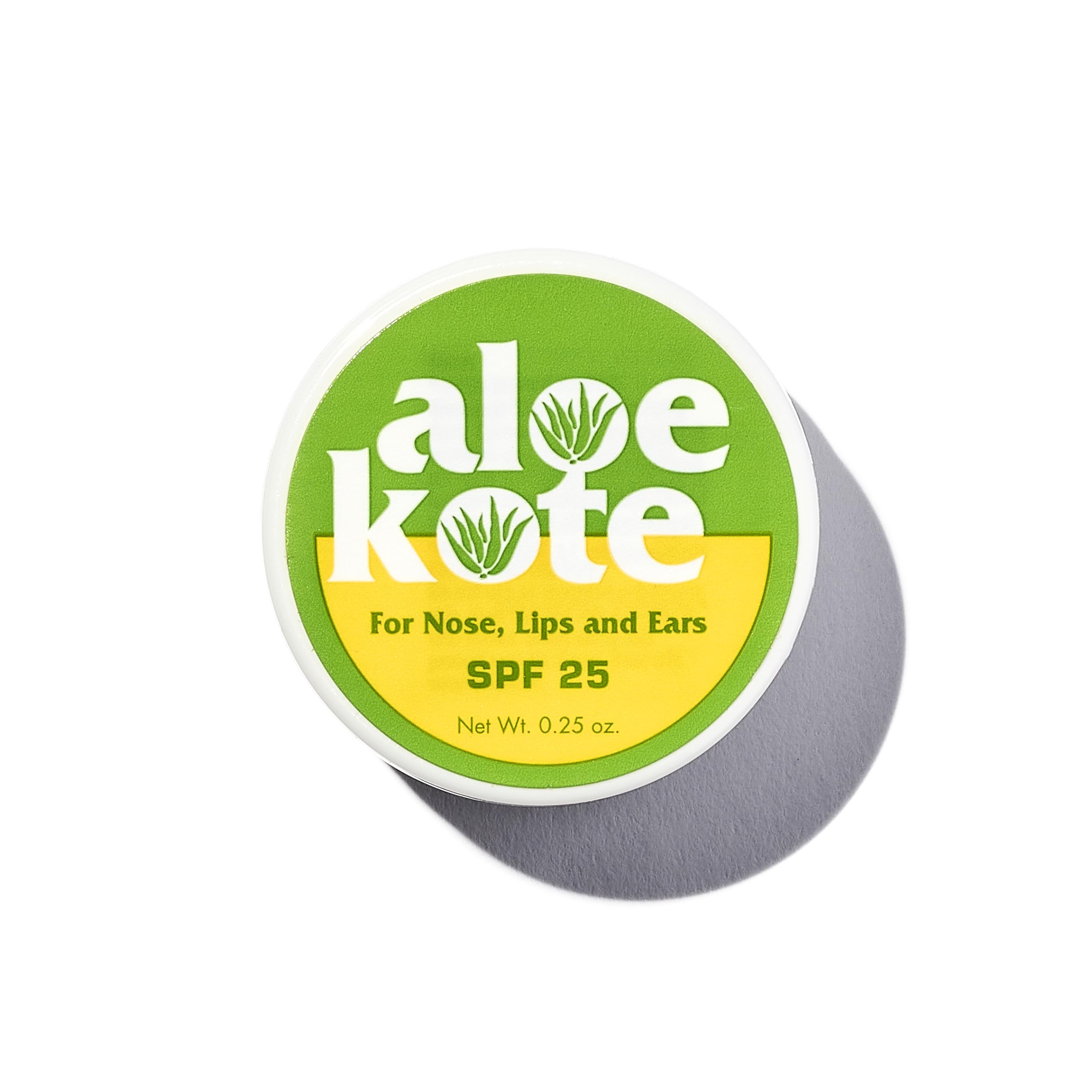 Aloe Up lip balm jar open showing creamy formula for quick lip hydration.