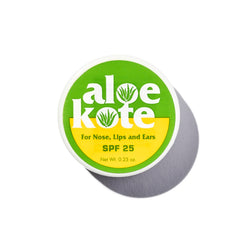 Aloe Up lip balm jar open showing creamy formula for quick lip hydration.