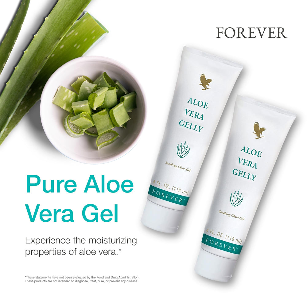 Aloe Vera Gelly applied to skin showing smooth absorption