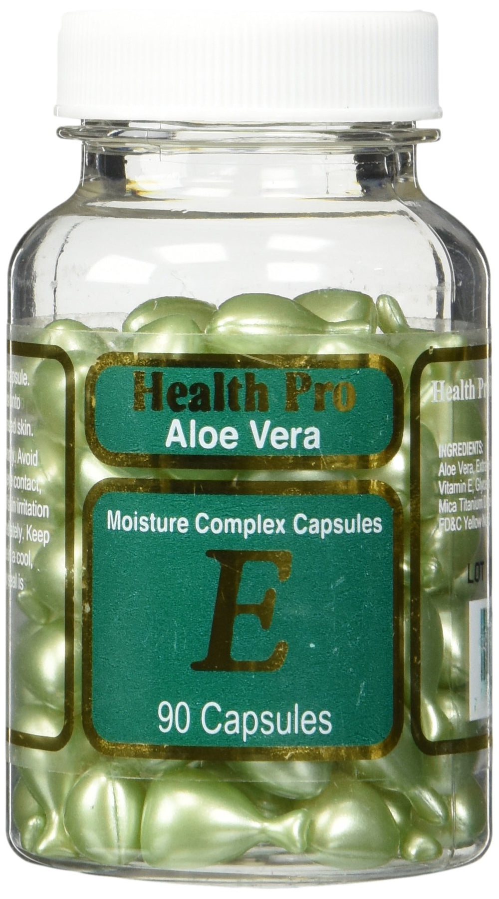 Bottle of Aloe Vera & Vitamin E Skin Oil with Aloe Vera and Vitamin E ingredients