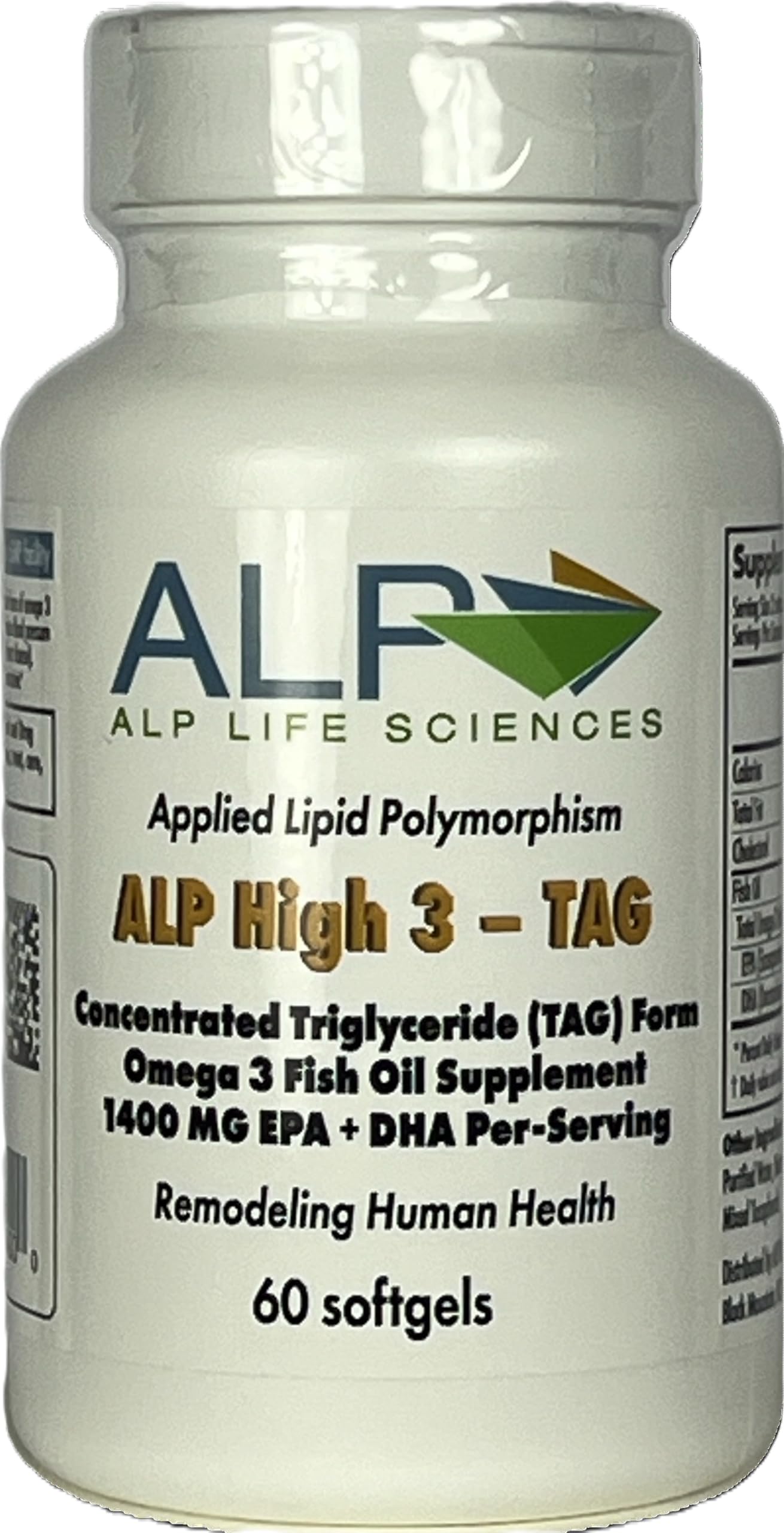ALP High-3 TAG Omega-3 Fish Oil bottle with lemon flavor label