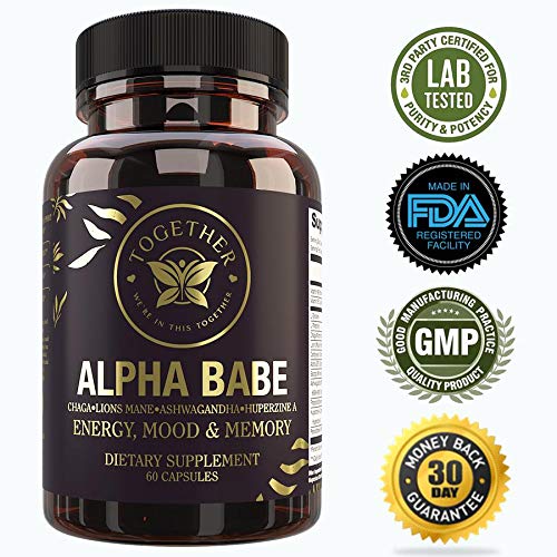 Close-up of Alpha Babe capsule formulation