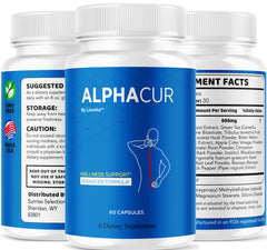 Close-up of Alpha Cur capsules