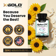 Brain health and cognitive enhancement from Alpha GPC Choline 600mg