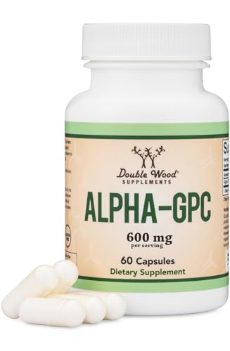 Front view of Double Wood Alpha GPC Choline bottle