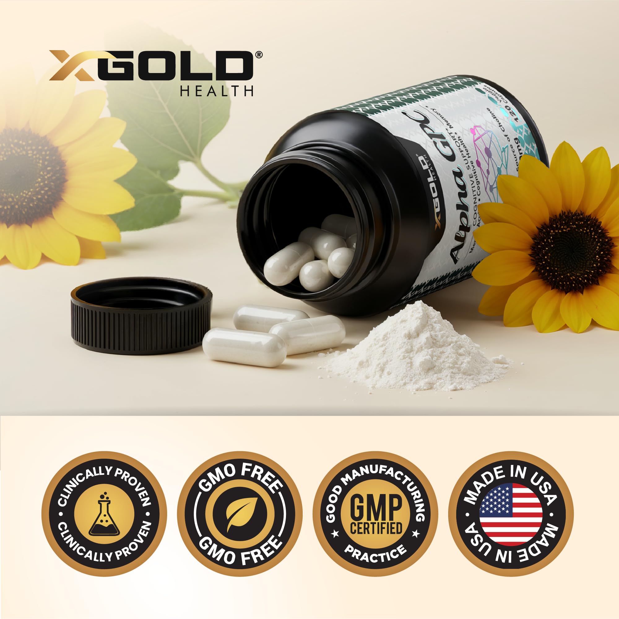 Ingredients list for Alpha GPC Choline 600mg