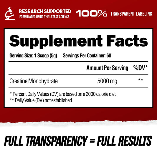 Creatine monohydrate powder being poured into a shaker, unflavored