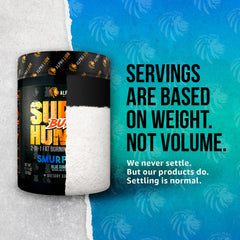 Nutrition facts panel for ALPHA LION Burn