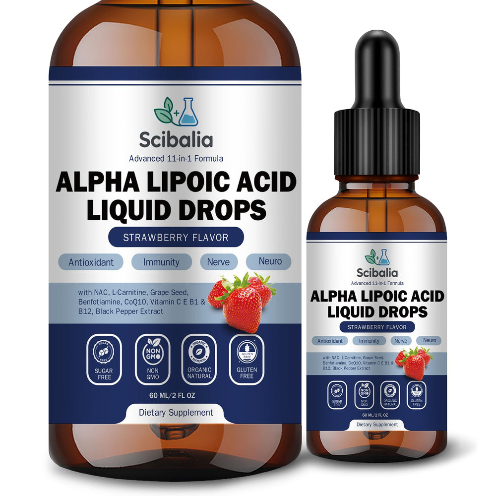Bottle of Alpha Lipoic Acid 1000mg liquid drops