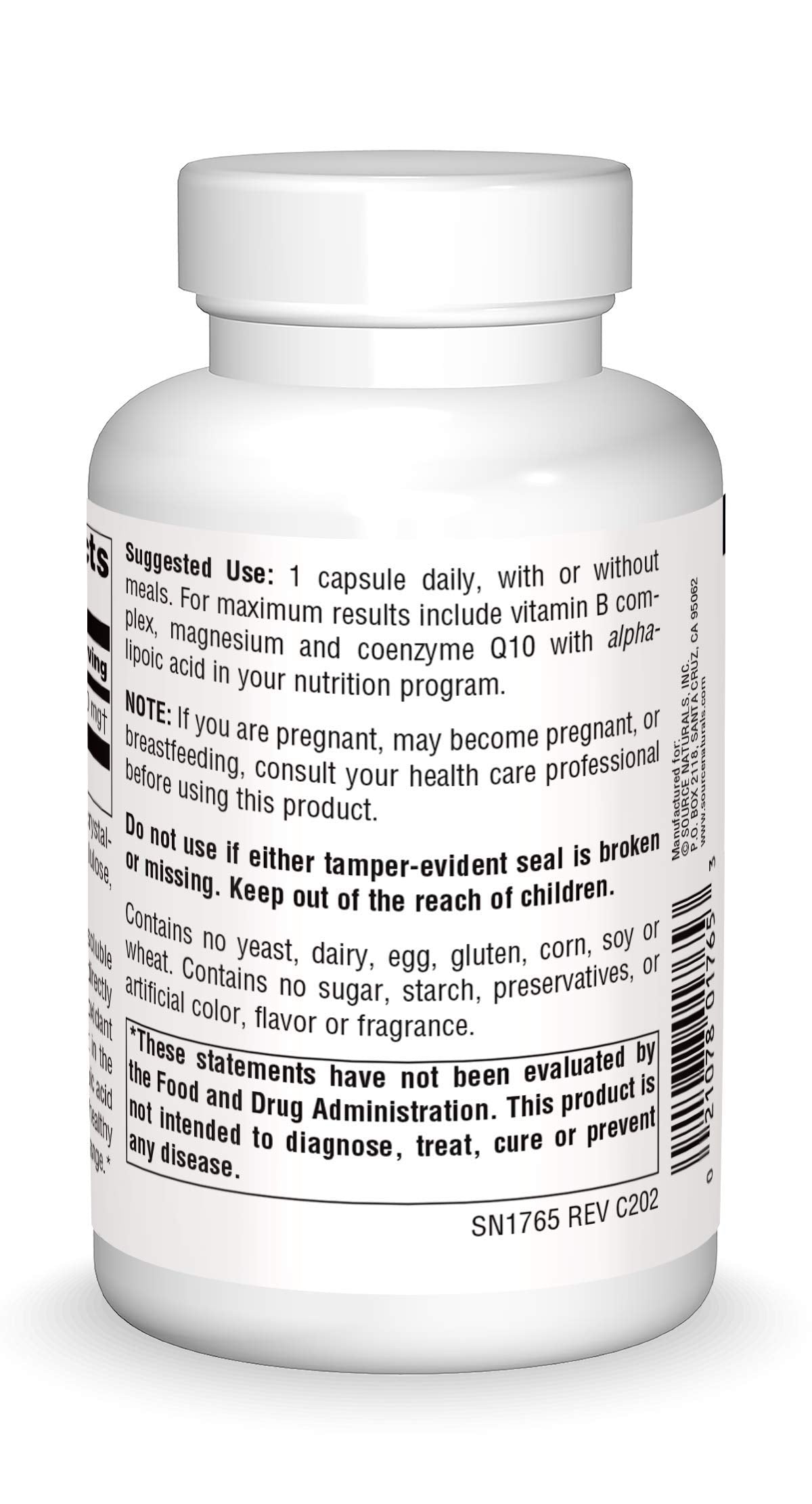 Close-up of Alpha Lipoic Acid 300 mg capsule