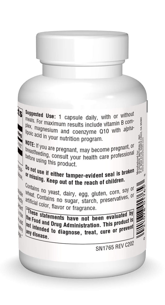 Close-up of Alpha Lipoic Acid 300 mg capsule