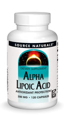 Source Naturals Alpha Lipoic Acid 300 mg bottle and capsules