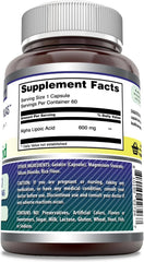 Close-up of Alpha Lipoic Acid 600 mg capsules