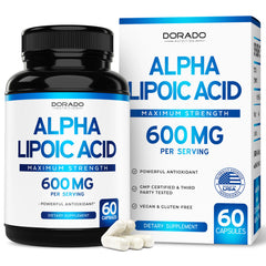 Alpha Lipoic Acid 600mg bottle – front view (60 capsules)