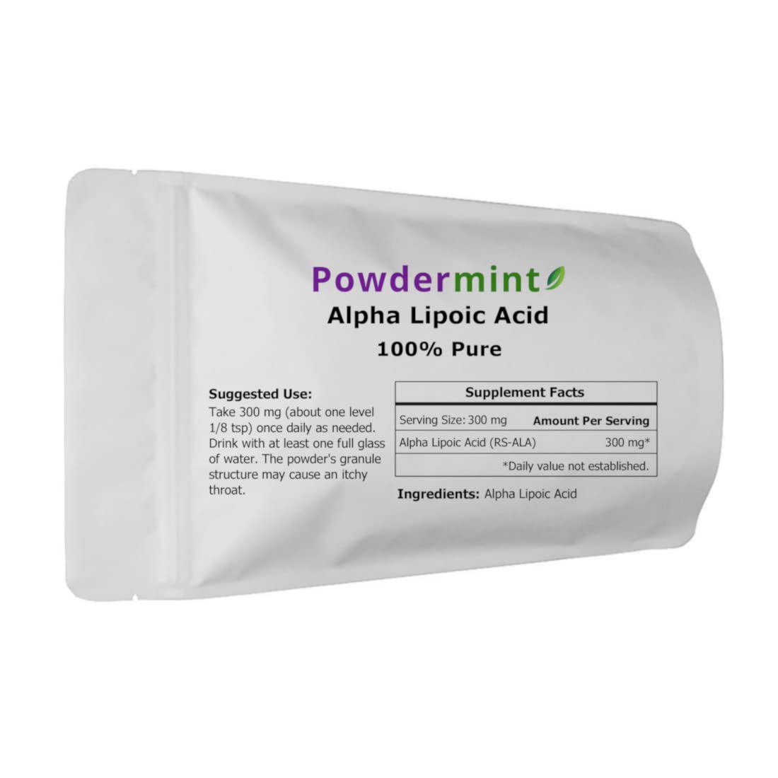 Alpha Lipoic Acid Powder bottle packaging