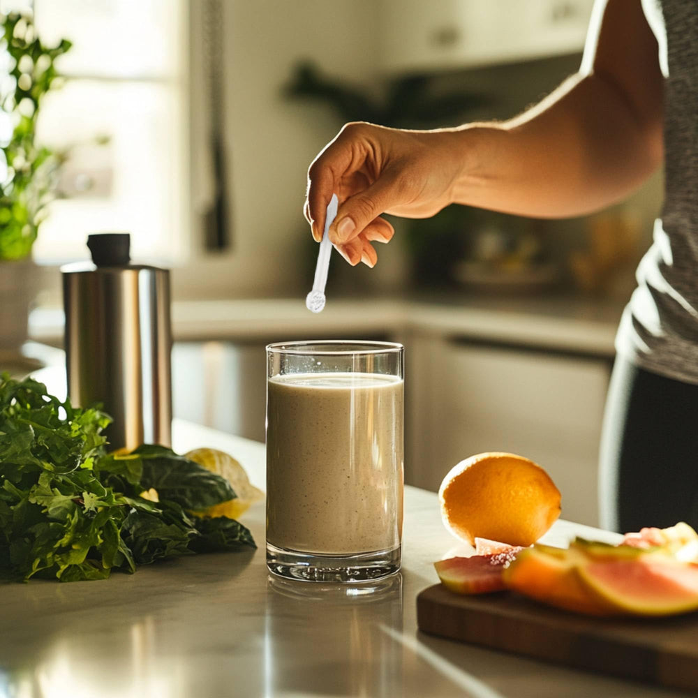 Kitchen-use setup with prepared powder