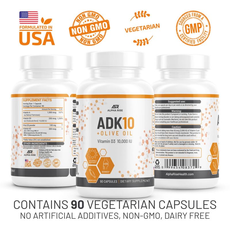 90 vegetarian capsules of ALPHA RISE ADK10