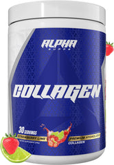 Alpha Supps Premium Hydrolyzed Collagen Powder Strawberry Lime container front view