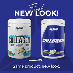 Close-up of hydrolyzed collagen peptides texture