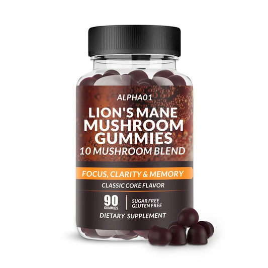 ALPHA01 Mushroom Gummies 10x Mushroom Complex with Ashwagandha and Lions Mane