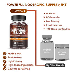 Potent 3500mg per serving mushroom gummies