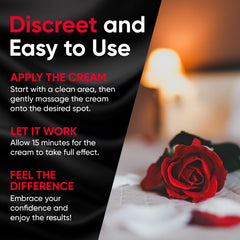 AlphaMale Delay Cream packaging front highlights discreet storage and daily-use convenience.