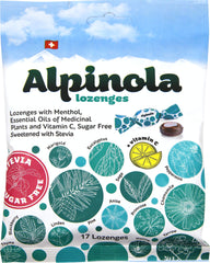 Alpinola Lozenges Menthol 20 Herbs and Vitamin C – 17 count packaging