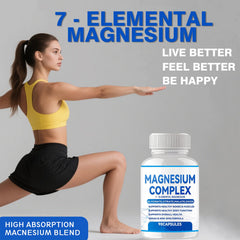 Close-up of Alveta Magnesium Complex capsules and 1000mg per serving