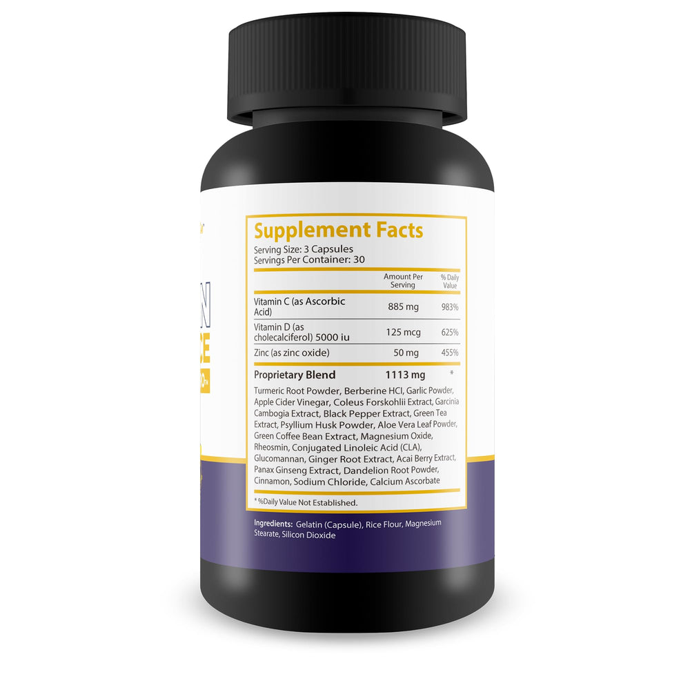 Turmeric root and vitamins representing ingredients in ALZ Brain Defence Pro