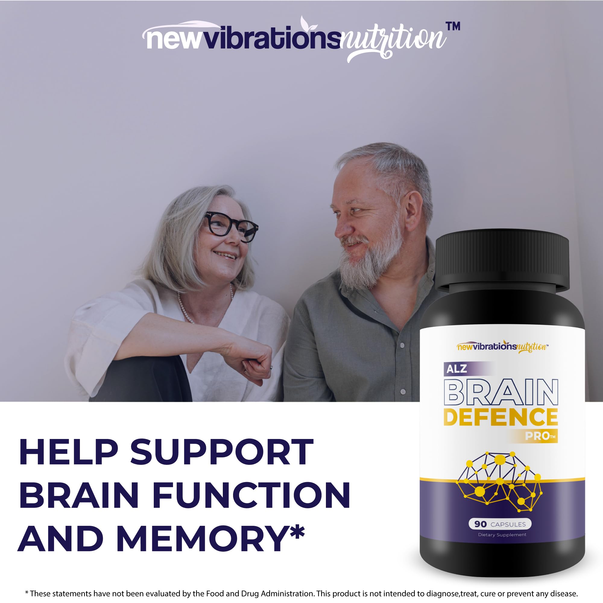 Made in the USA label on ALZ Brain Defence Pro packaging