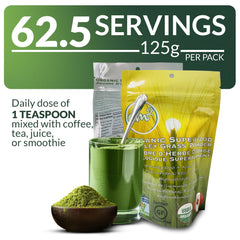 On-the-go serving of am2 Barley Grass Powder