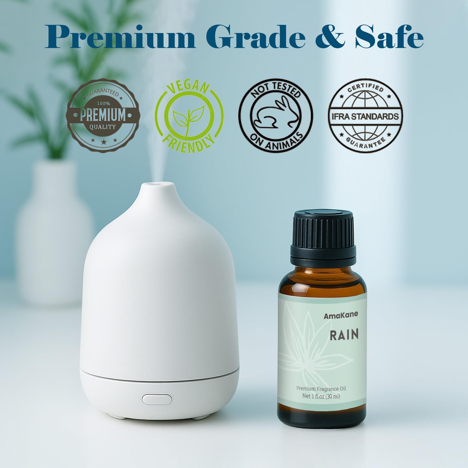 Candle and soap making setup with AmaKane Rain oil