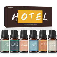 AmaKane Hotel Diffuser Oils 6x10ml amber bottle packaging