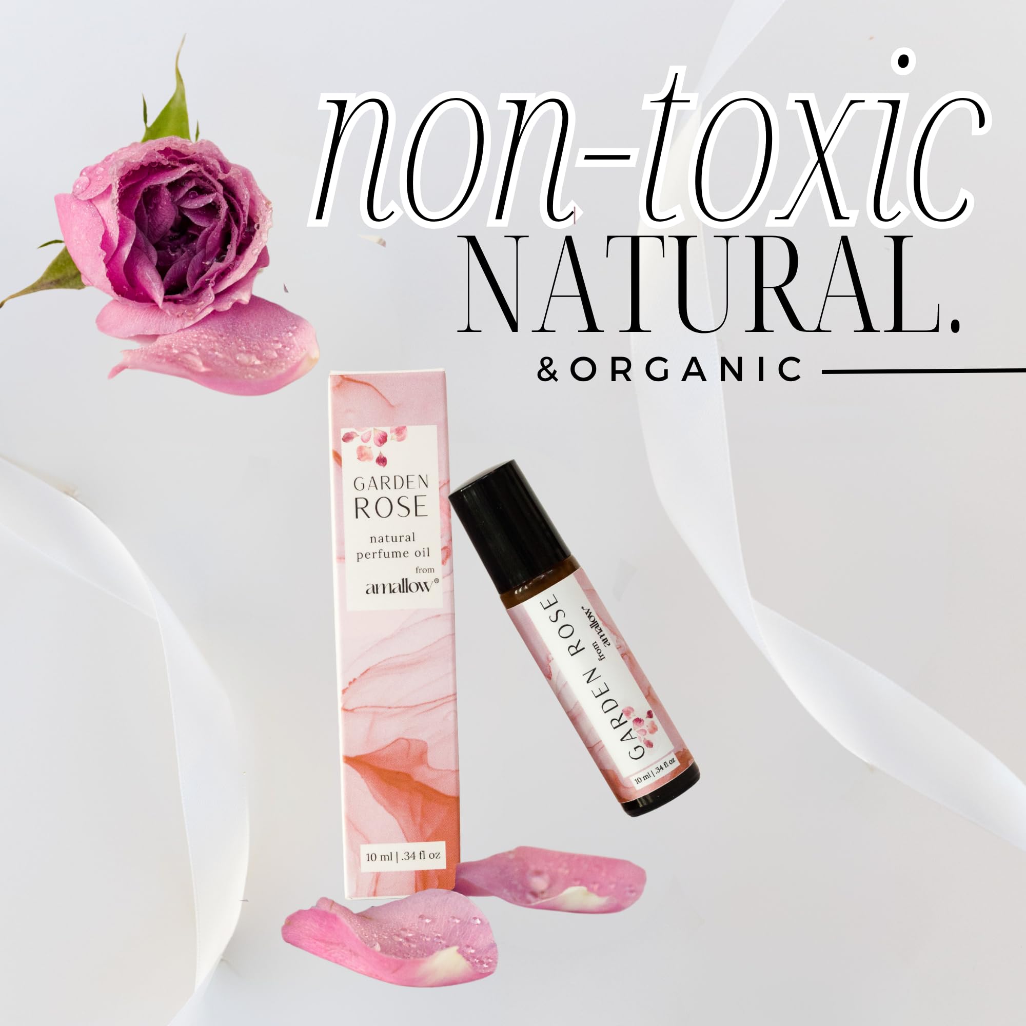 Travel-sized Amallow all-natural perfume roller in a compact design