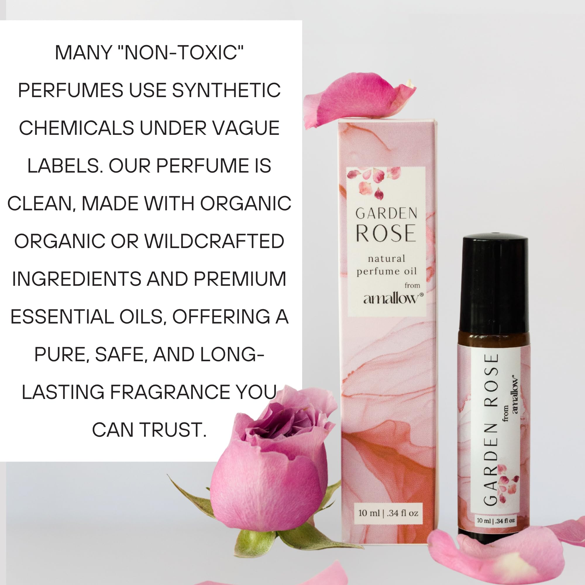 Lifestyle image showing Garden Rose scent in natural, calming setting