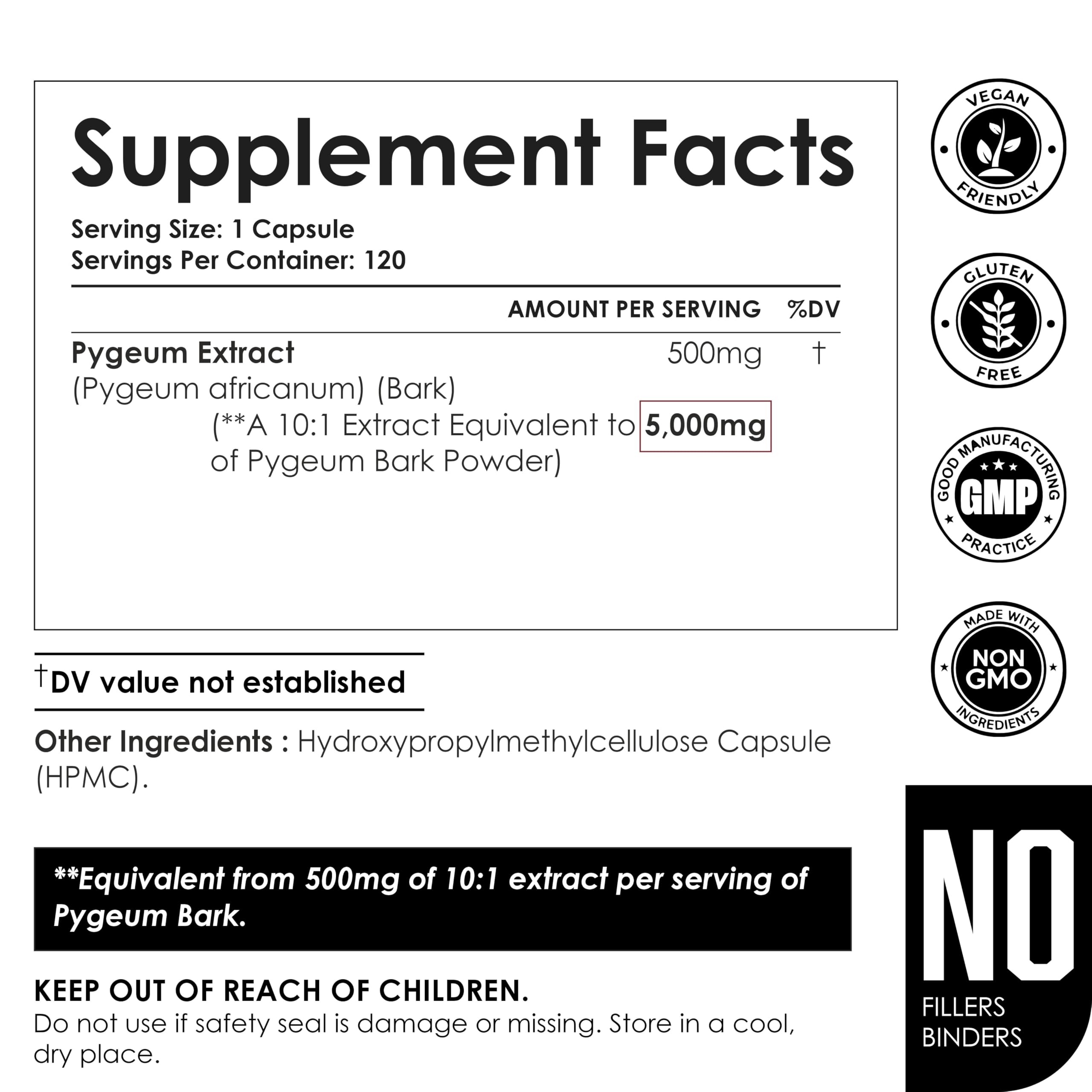 Bottle packaging showing 120 capsules per bottle