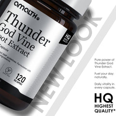 Close-up of Thunder God Vine Root extract capsules