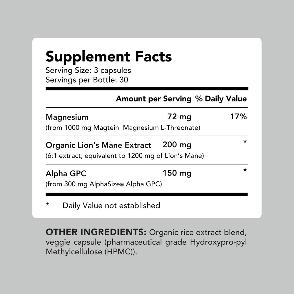 AMANDEAN Brain Supplement ingredients close-up