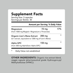 AMANDEAN Brain Supplement ingredients close-up