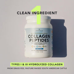 Scoop of unflavored collagen powder