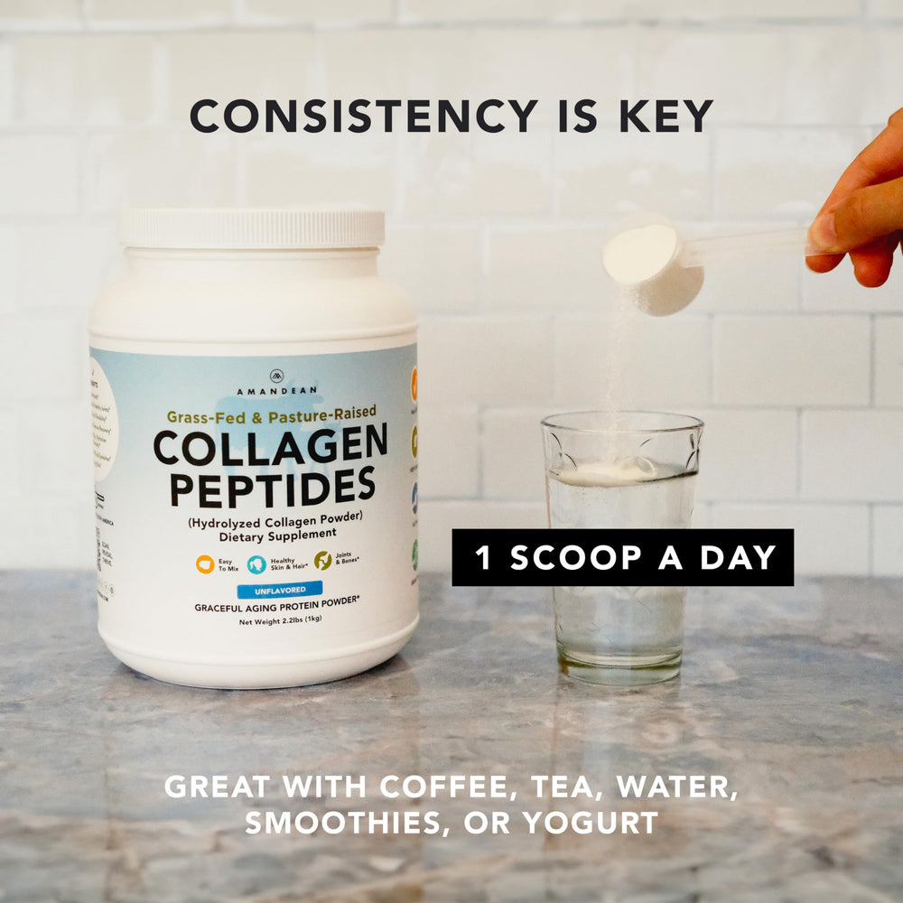 AMANDEAN Collagen Powder unflavored texture blends without altering taste