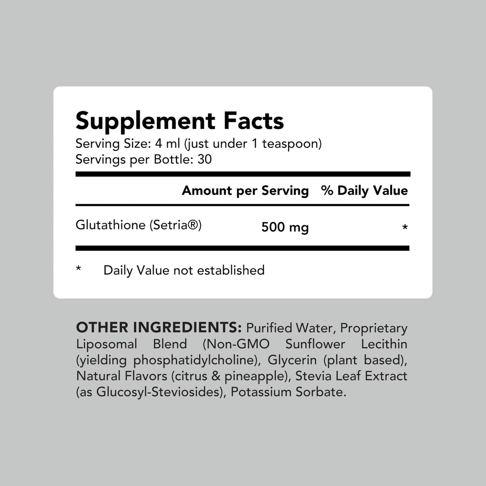 AMANDEAN Liposomal Glutathione immune support visualization on label