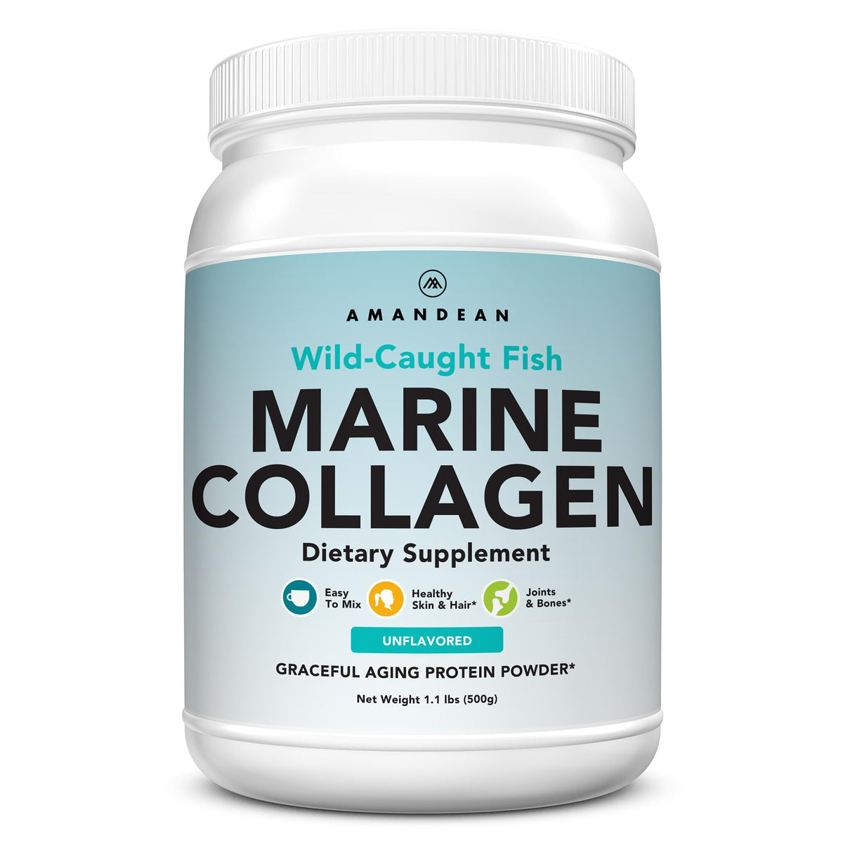 AMANDEAN Marine Collagen Peptides Powder 500g - hero image