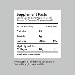 Serving scoop and 500g container of AMANDEAN Marine Collagen