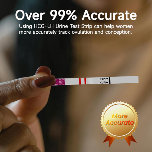 Amazewell ovulation test strips displaying LH surge