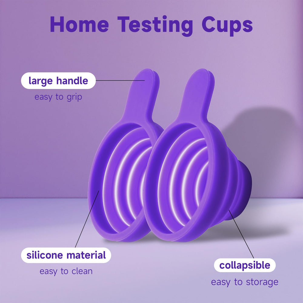 Compact flat-folded urine cup for travel